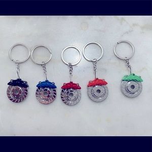 Brake rotor/caliper car keychain